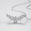 Tancise S925 Sterling Silver Necklace Women's Korean Version Simple Sweet Little Daisy Pendant Neck Chain Ins Clavicle Chain