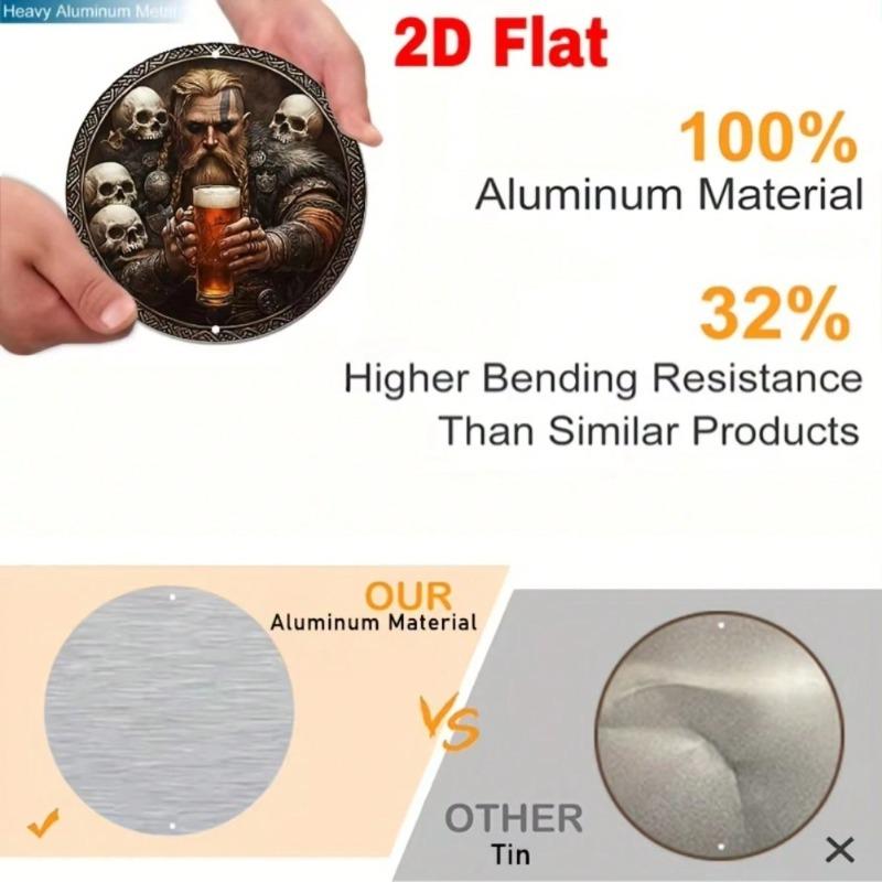 Wikinger Metall Wandkunst Vintage Nordische Dekoration Skelett Bierkrug