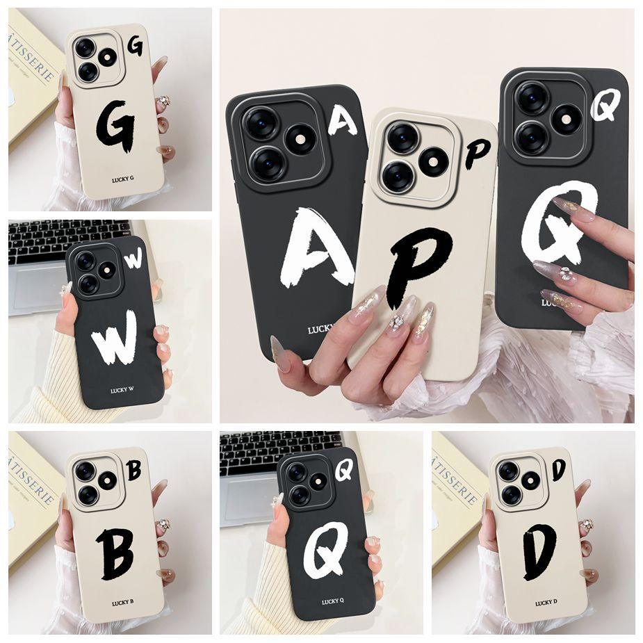 For Tecno Spark 10 4G Case Spark 10C Fashion Lucky Letters Cover Matte Phone Case For Tecno Spark 10 Pro KI7 Spark10 Soft Fundas