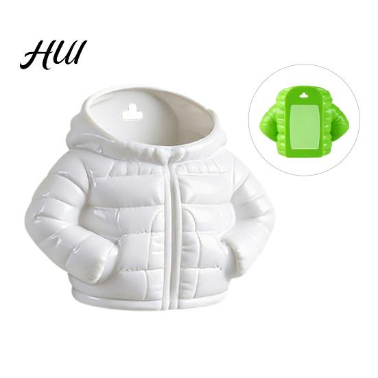 Down Coat Pen Holder Magnetic Puffer Jacket Holder, Cute Desk Organizer for Office, Decorative Novelty Stationery Pens Pencils Markers Small