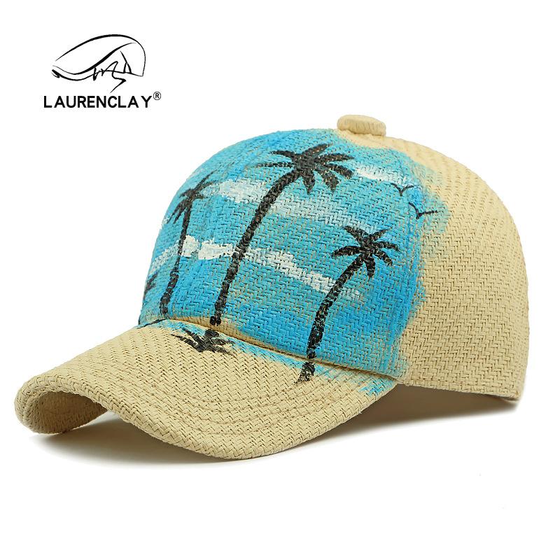 Hat Men's Sunscreen Visor Hat Personalized Graffiti Hand-painted Cap Women's Summer Straw Hat Baseball Cap