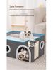 Double-Layer All-Season Enclosed Cat Bed - Warm Winter Sleeping House