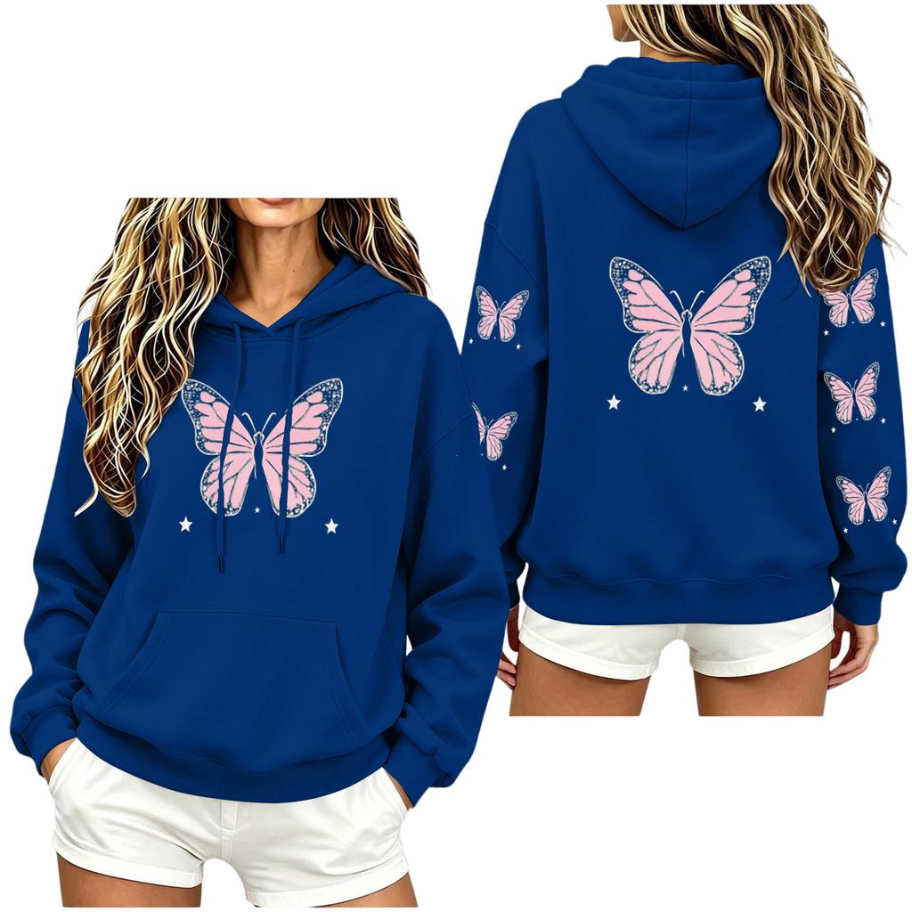 Women's Fashion Hoodie Loose Fit Casual Long Sleeve Sweatshirt Top for Daily Wear