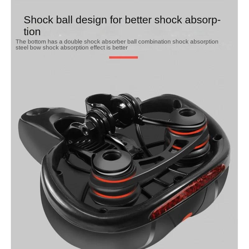 Hohler, atmungsaktiver Fahrradsattel für Männer und Frauen, MTB, Rennrad, Sattel, stoßdämpfend, bequem, großer Hintern, Sicherheitswarnung