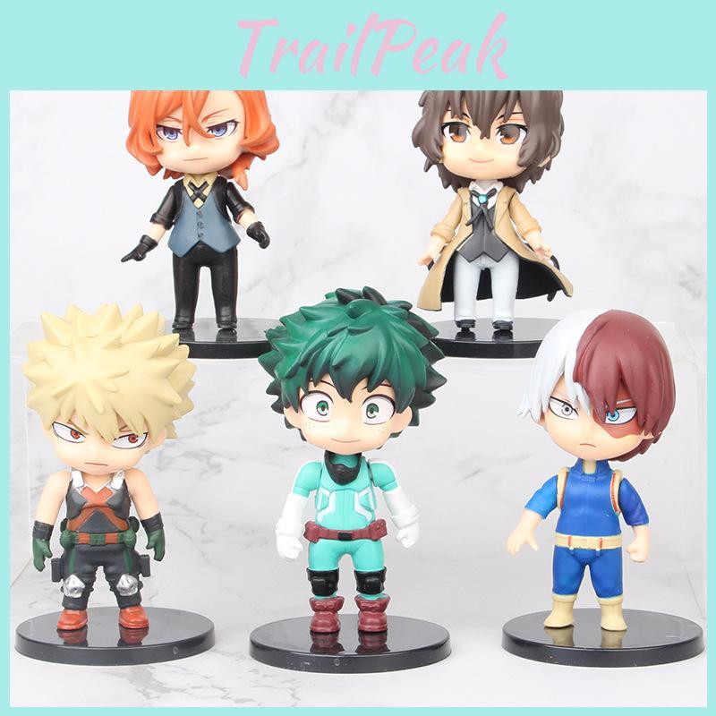 My Hero Academia Action Figure Collectible Pvc Model 10cm Set Of 5 Colorful Characters