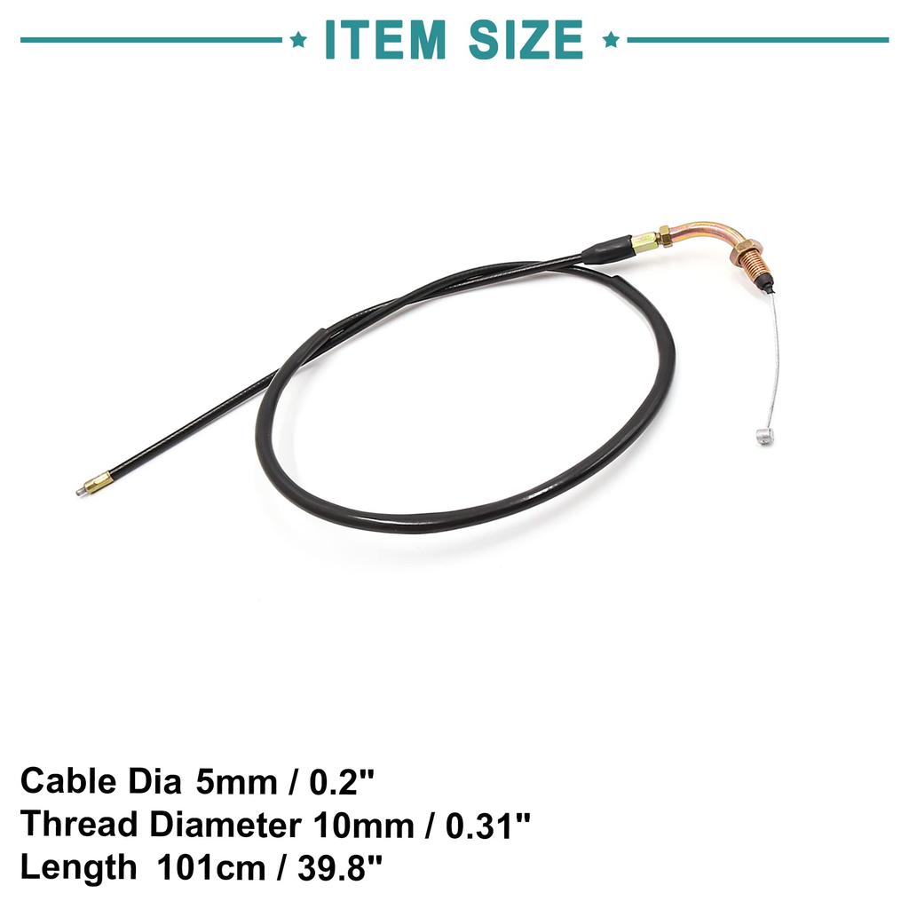 ACROPIX Coated Motorcycle Throttle Cable Wire Line Replacement 101cm Length for Ho nda Compatible with CG125 Black 1 Pcs