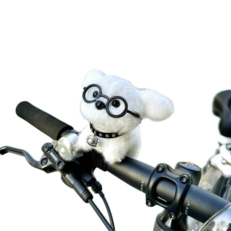 Cagnolino Carino Decorazione Bicicletta Ciondolo Bicicletta Elettrica Moto Bici da Strada Manubrio Bambola