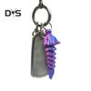Bone Dragon Keyring Pendant Gothic 3D Movable Dragon Figurine with Metal Keyring Mythical Fantasy Dragon Keychain