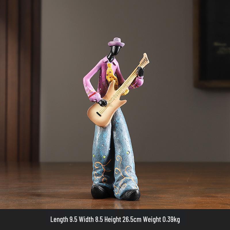 Xianci Retro Band Figure Ornament for Home and Living Room Decor, Perfect for Wine Cabinet, Bookcase, or Electronic Organ Display.