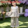 Girl Summer Floral Twopiece Outfit With Soft Polyester Fabric For Toddler Playwear
