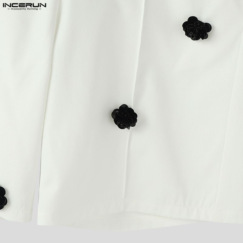 INCERUN Summer Men Zip-up Waist Flowers Casual Loose Shorts Half Pants