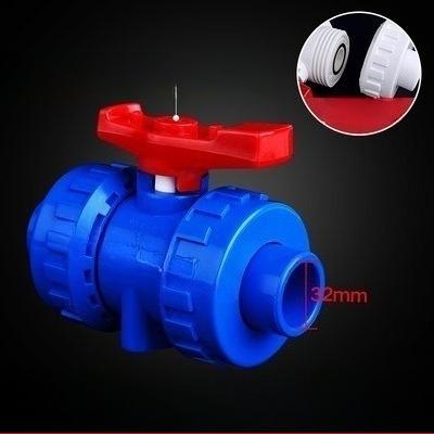 1pc PVC Union Ball Valve 20 25 32 40 50mm Water Pipe Ball Valve Garden Irrigation Aquarium Fish Tank PVC Pipe Tube Valve