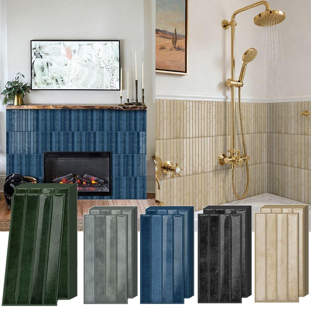Multicolor Tile Wall Sticker Waterproof Decorative Stickers 3D Kitchen Wall Paper Home Decoration