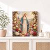 Pearl Painting 5D DIY Decorative Painting. Virgin Mary and Rose Garden. Cute Birthday Gift. Handmade Art Painting