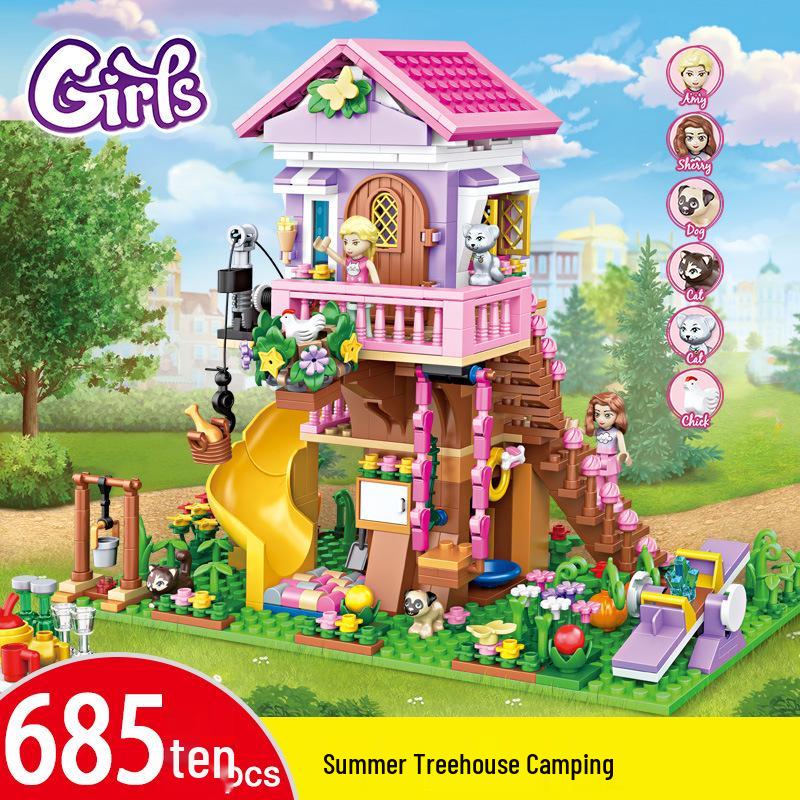 Princess Castle Treehouse Building Blocks - Compatible with Lego, Perfect for Girls