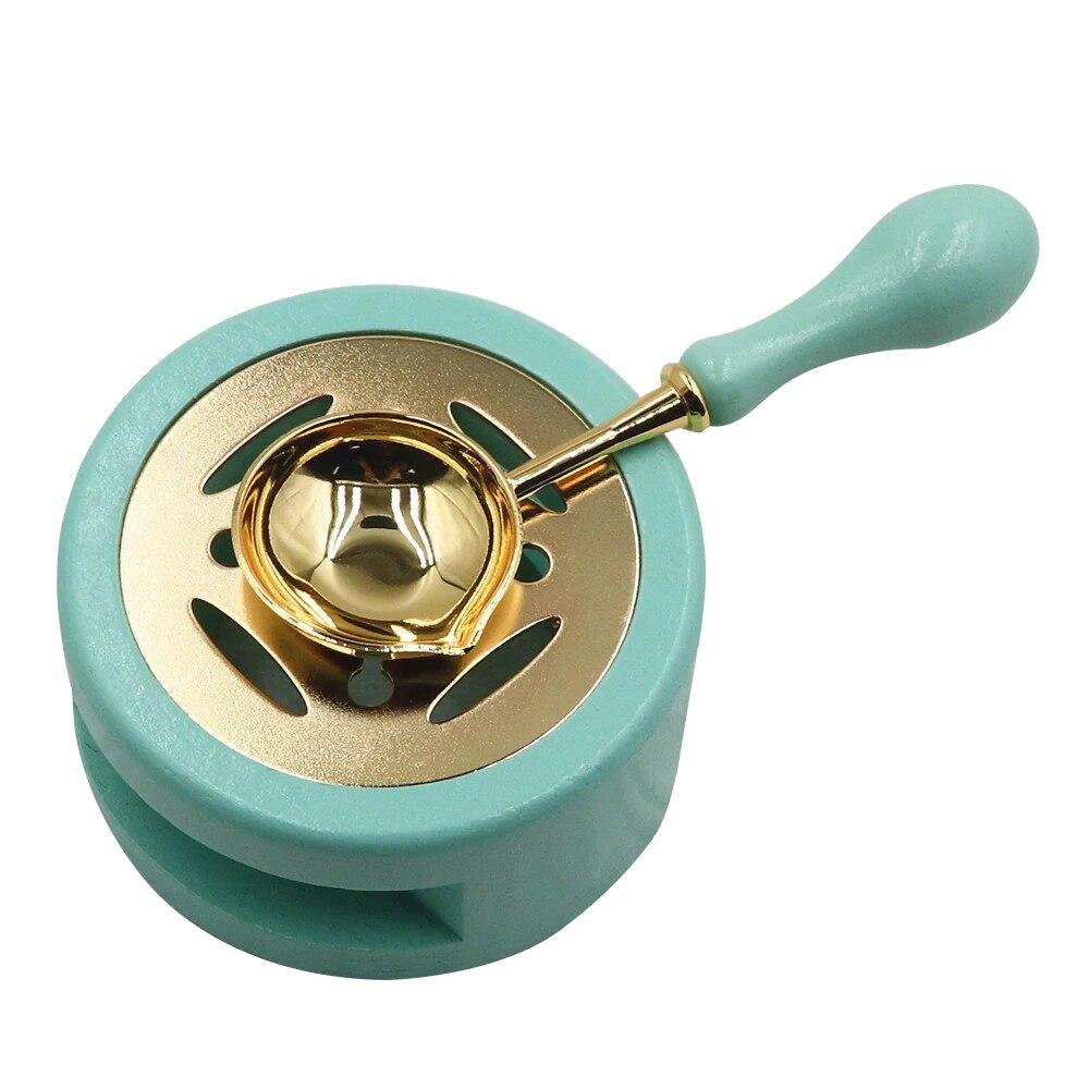 1set Wax Seal Warmer,Wax Seal Kit with Wax Seal Spoon for Melting Wax Seal Beads Or Sealing Wax Sticks