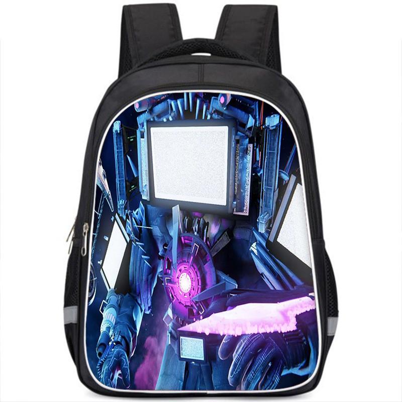 Vibrant Cartoon Character Backpack For Kids Stylish Oxford Cloth Large Capacity