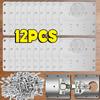 Stainless Steel Cabinet Hinge Repair Plate Kit Door Hinge Mounting Plate with Hole for Home Kitchen Cupboard Furniture
