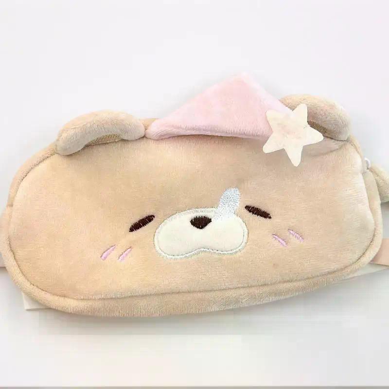 Plush Little Bear Little Pig Pencil Case Cute Makeup Bag Large Capacity Portable Stationery Storage Pouch Zipper Pen Case