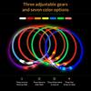 USB Rechargeable LED Dog Collar 3 Modes Glowing Light for Cats Dogs Pet Safety Night Walking Loss Prevention