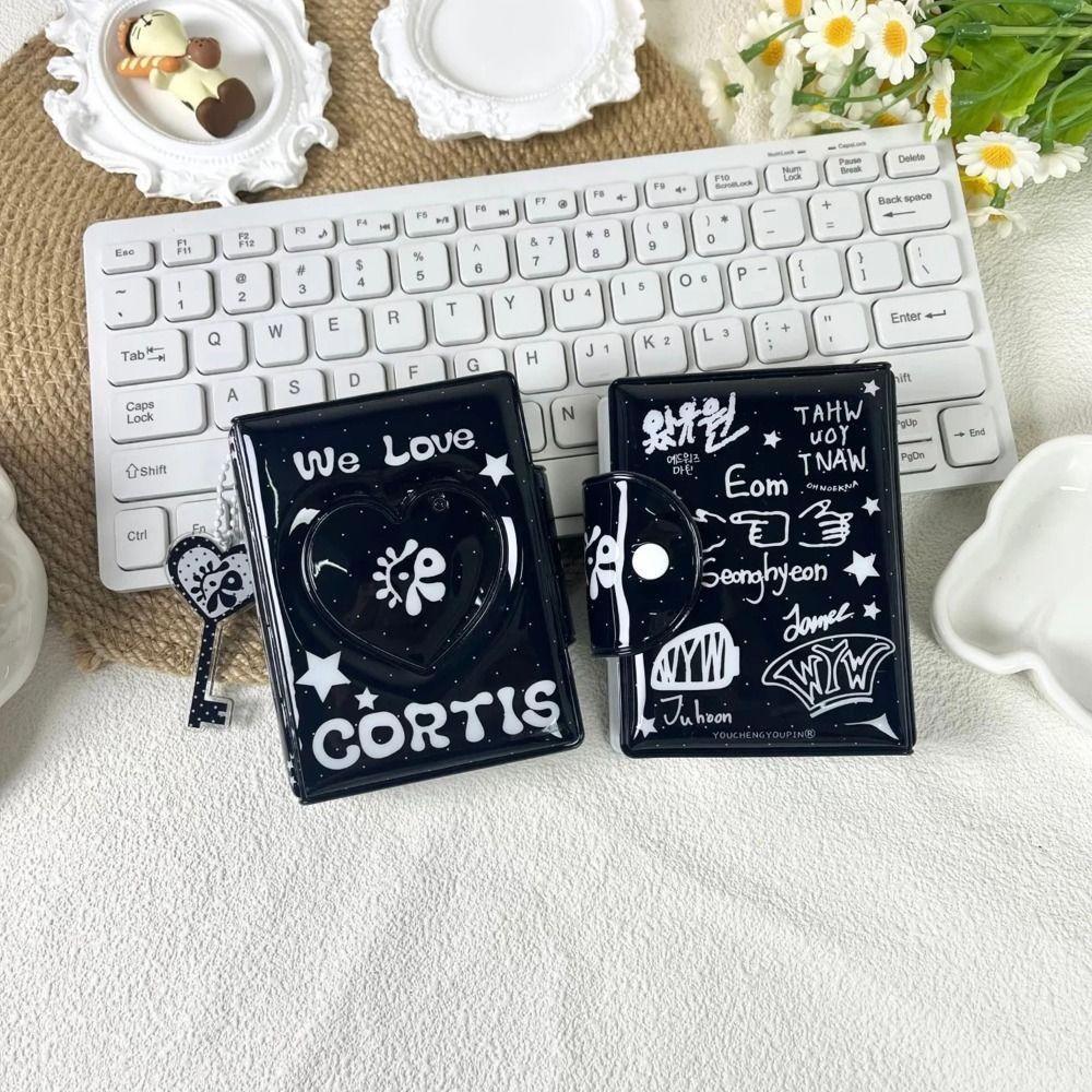 Wysokiej Jakości Czarny Uchwyt na Zdjęcia PVC Cortis 32 Kieszenie Album na Zdjęcia Segregator na Karty ze Zdjęciami