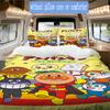 Cute Bread-man anime Pattern Bedding,Quilt Set Quilt Cover Pillowcase Home Birthday Gift (1*duvet cover+2*pillowcase,without core)ZSJT0917322