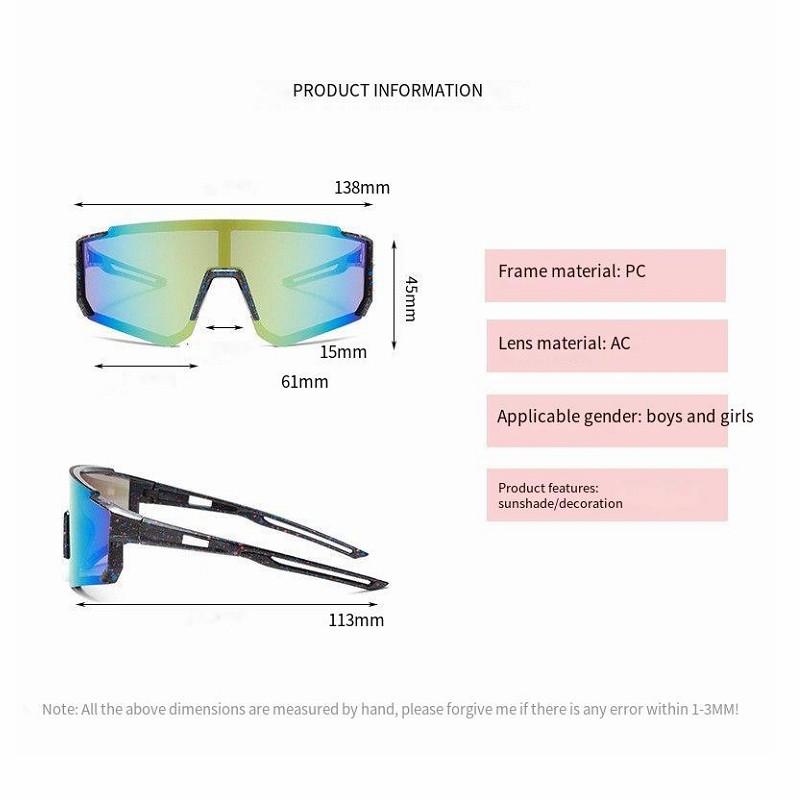 Erkek ve Kız Güneş Gözlüğü Moda Dış Mekan Beyzbol Softball Balıkçılık Yürüyüş Gözlüğü Bisiklet Güneş Gözlüğü Genç Spor Gözlüğü