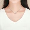 S925 Sterling Silver Blue Zircon Guardian Eye Pendant Necklaces Lucky Eye Neck Chain for Women Fine Jewelry