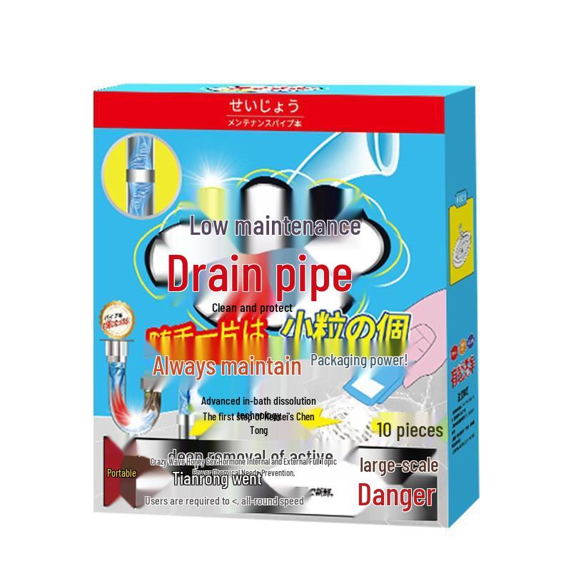 Effervescent Drain Cleaner & Deodorizer Tablets - Unclogs & Deodorizes Kitchen, Bathroom, and Floor Drains