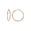 Rockyu Hoop Earrings for Women, Stainless Steel, Popular, Swaying Earrings, Large Twisted Design, Gold, Silver, Pink Gold, Hypoallergenic To Metals,