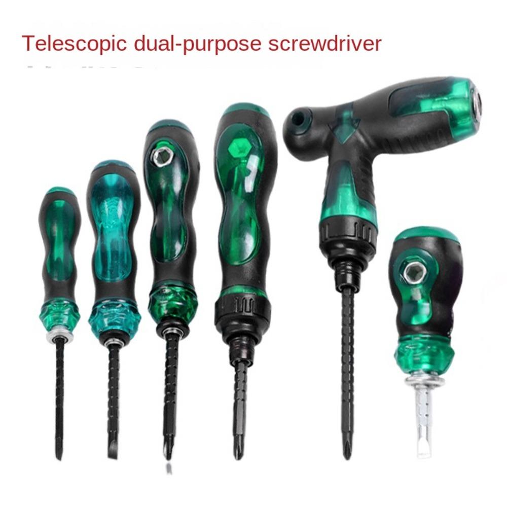 Slotted/Cross Screw Driver Steel Ratchet Screwdriver New Telescopic Screwdriver Home
