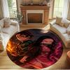 Demon Slayer Print Round Rug, Washable Floor Carpet, For Entryway Dorm Laundry Room Office Study, Home Decor Birthday Christmas Gift