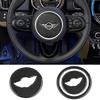 Carbon Fiber Car Steering Wheel Center Car Sticker For Mini Cooper R55 R56 R60 R61 F55 F56 F60 Clubman Countryman Accessories