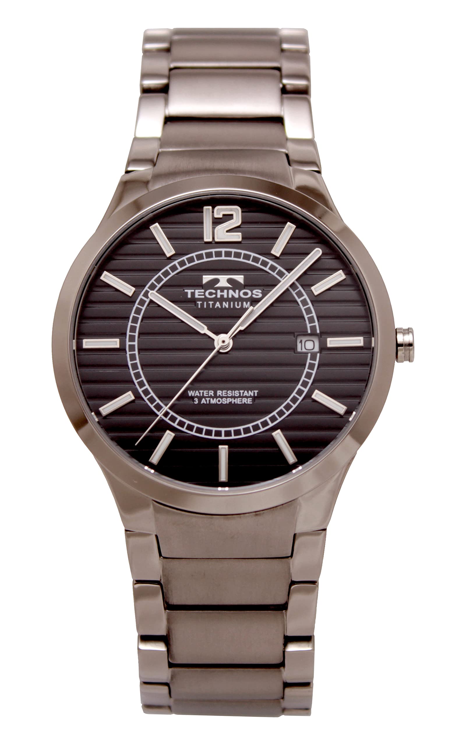 

Мужские серебристые титановые часы Technos T9B53IB с датой