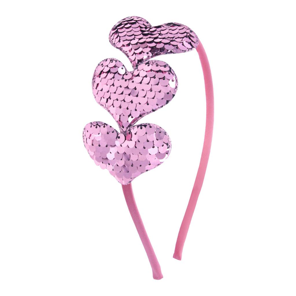 Valentines Cute Heart Headband Glitter Heart Shape Hair Hoop for Women Girls Valentines Day Wedding Birthday Party Gift New Year