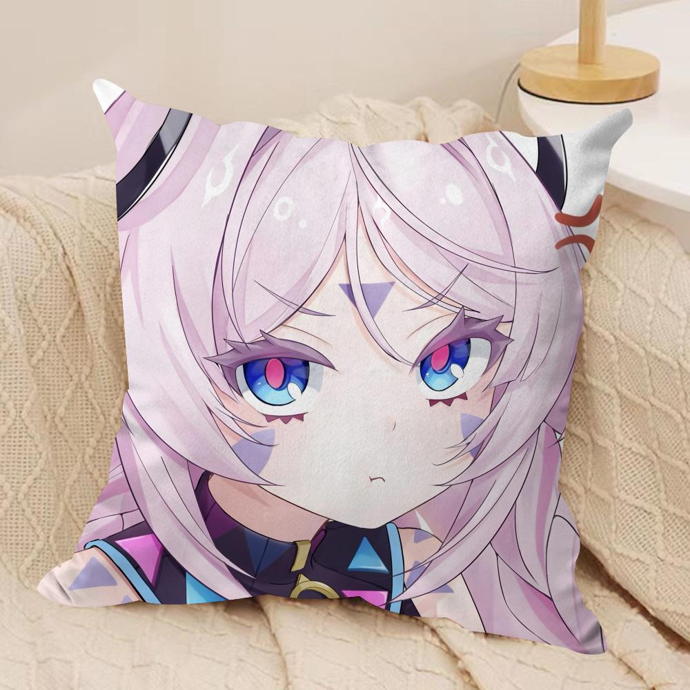 Genshin Impact Citlali Sexy Cushion Cover Silky Short Plush Invisible Zipper Dustproof Sofa Pillow Case for Home Decor