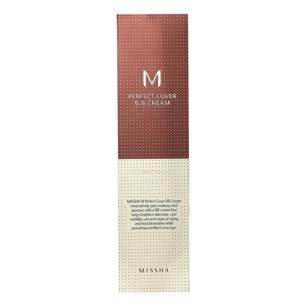 M Perfect Cover BB krém, SPF 42 PA++, Ne. 31 Zlatobéžová, 50 ml(1,7 fl oz)