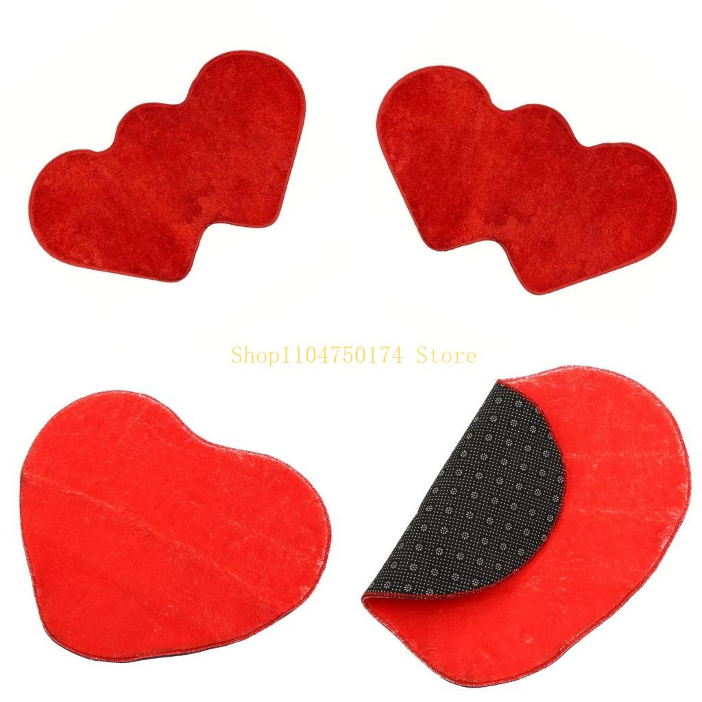 Heart Shaped Rug Lip Decorative Floor Mat Shower Mat Nonslip Washable Doormat top sale