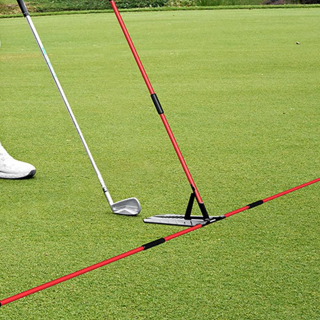 Golf Swing Alignment Rod Golf Alignment Stick Holder Swing Practice Plate Trainer Swing Angle Adjust Postures Correction Aid