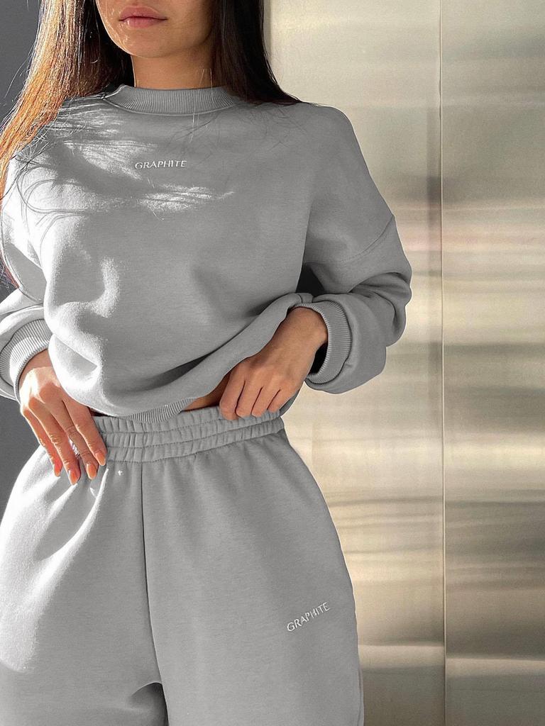 Modisches Damen-Frühling-Herbst-Stil Freizeit-Sweatshirt-Set Zweiteiliges Outfit