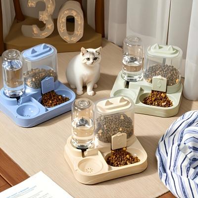Dry Wet Separation Automatic Cat Water Feeder Pet Automatic Feeder  Pet Kitten Bowl Accessories