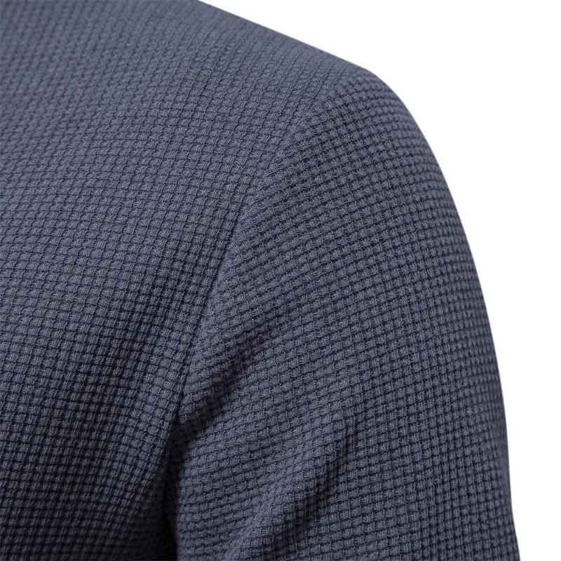 Cotton Solid Color Men's T-shirt Casual Short Sleeve Waffle Henley T-Shirt for Men New Summer Designer Tops Tee Male