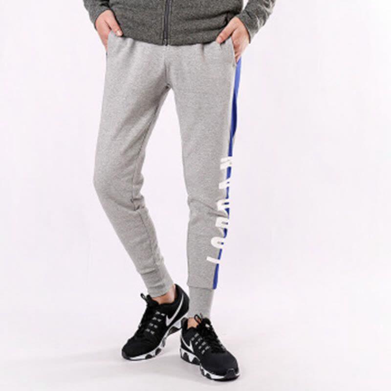 Jordan Patchwork Logo Joggers With Elastic And Warm Cuffs Men Bottoms Grey 845388-063