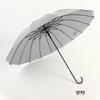 16-Rib Wind-Resistant Straight and Curved Handle Umbrella with Custom Logo