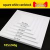Thickened Double-Sided White Cardstock - 240g, 10x10/20x20/25x25 Cm for Marker Drawing