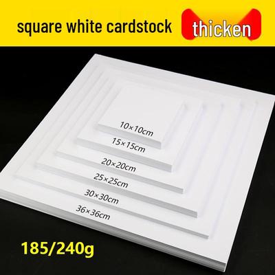 Thickened Double-Sided White Cardstock - 240g, 10x10/20x20/25x25 Cm for Marker Drawing