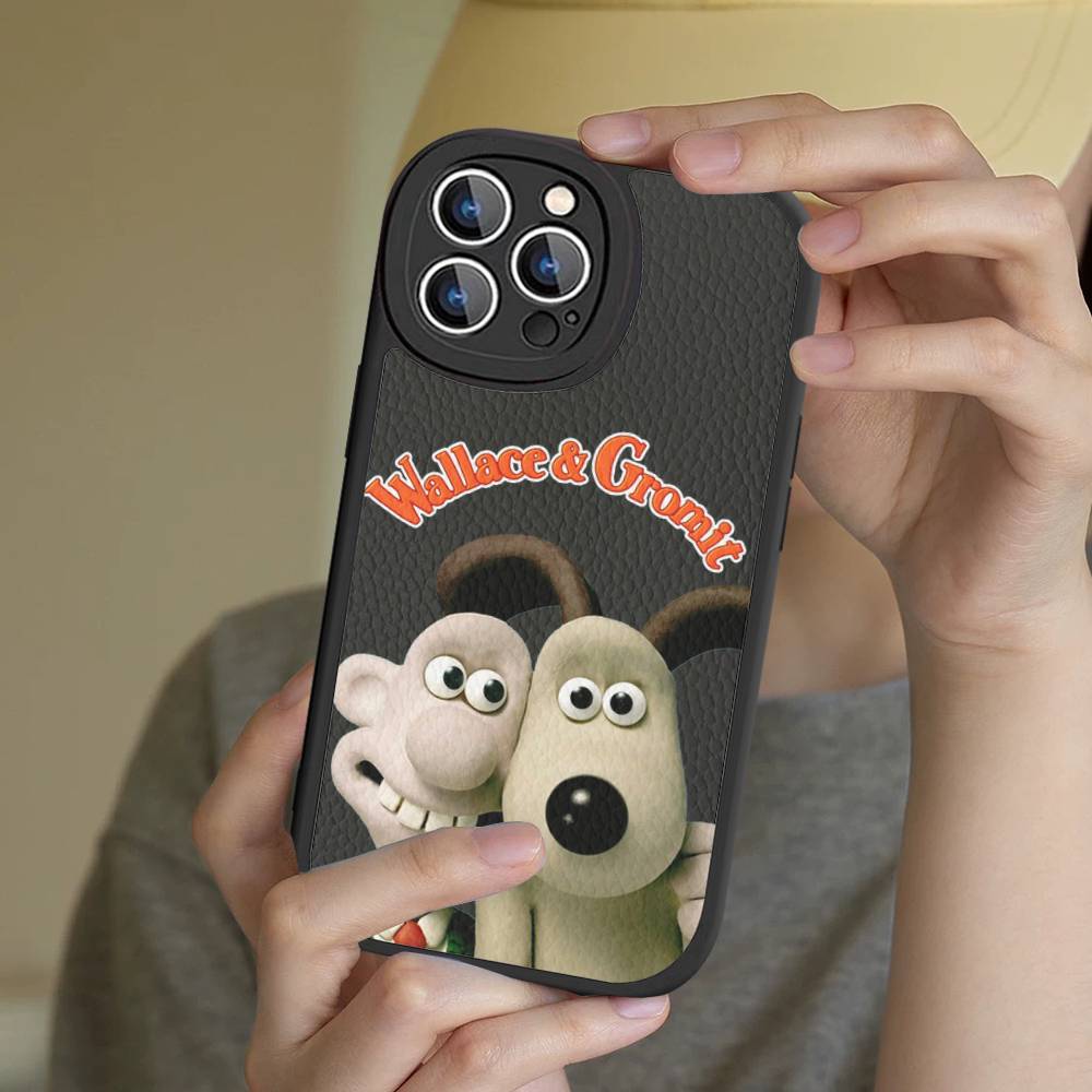 

W-WallaceS Cute G-Gromit Phone Case For Iphone 16 15 14 13 12 11 Pro Max Plus Leather Soft Back Cover iPhone 15 pro