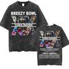 Hot Sale Chris Brown Breezy Bowl XX 2025 Tour Vintage Washed T-shirts Men Women Hip Ho Ppunk T Shirts Casual Oversized Tee Shirt