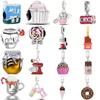 Neue Mode Kupfer Süße Serie Kuchen Honig Lutscher Perlen Anhänger Passend für Original Charms Armband Damen Schmuck Geschenk