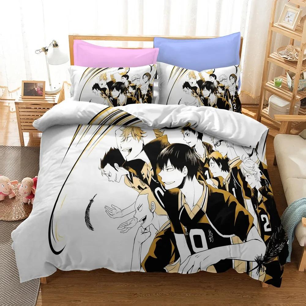 3D Anime Haikyuu Bedding Set Volleybal Duvet Cover Bedroom Comforter Covers Single Twin King Size Quilt Cover Home